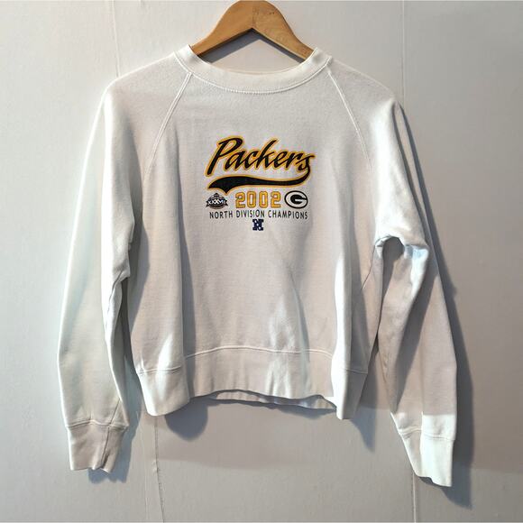 Green Bay Packers Vintage White Crewneck Sweatshirt Size M Womens - Picture 1 of 5